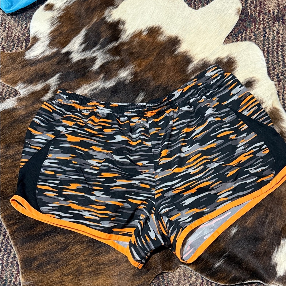 Nike Orange & Black Running Shorts